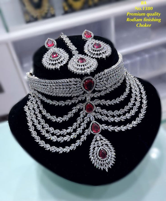 Aaliya Super Shine Diamond Necklace Set