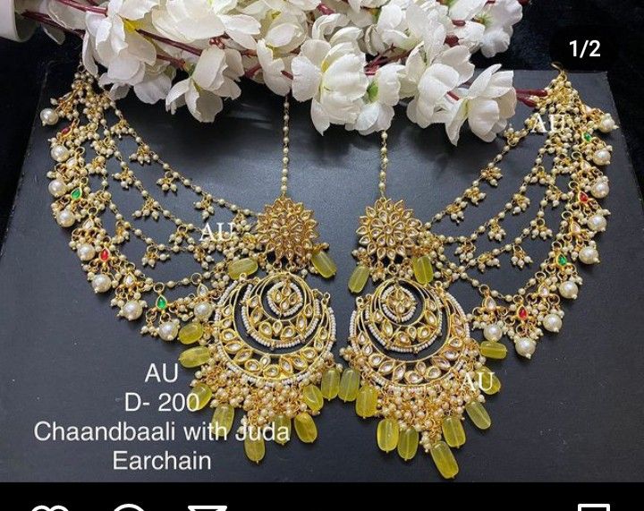 Chandbaali With Juda Earchain Set with Awesome Look